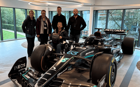 Dan With His Family & Khh Staff At Mercedes F1