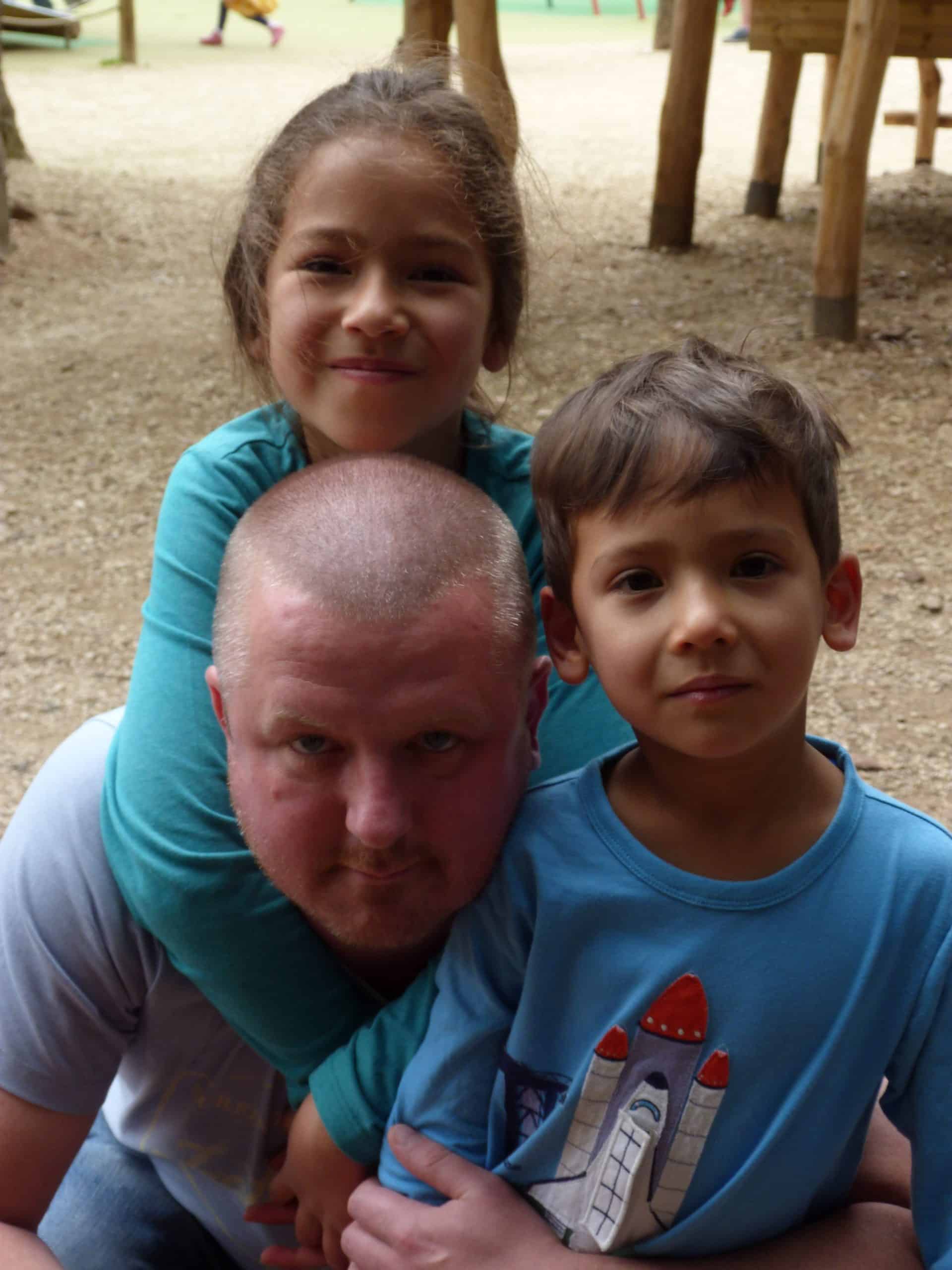 Dan With His Niece And Nephew (amelia & Michael)